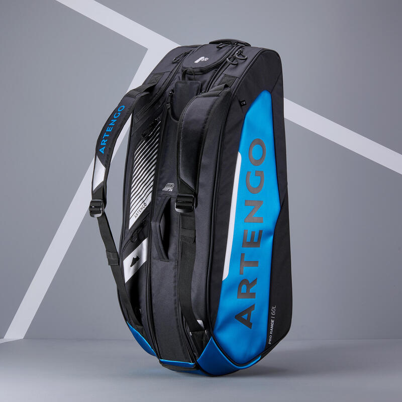 SAC TENNIS THERMOBAG - ARTENGO XL PRO 12 RAQUETTES NOIR BLEU SPIN pour les  clubs et collectivités