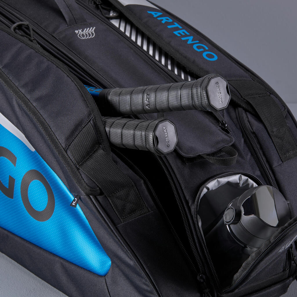 Tennistasche isolierend- Artengo L Pro 9 Schläger blau Spin mit Schuhfach