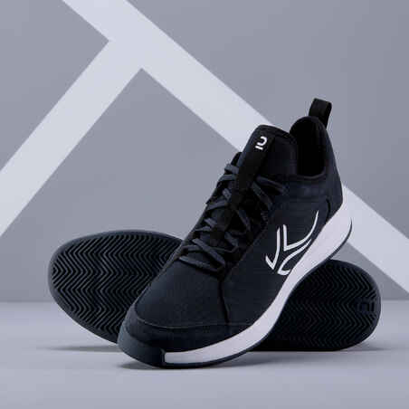 נעלי טניס גברים למגוון משטחים TS130 - אפור כהה