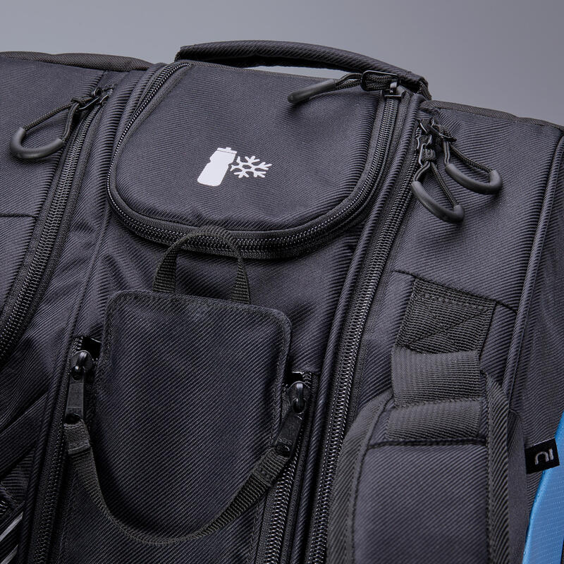 SAC TENNIS THERMOBAG - ARTENGO XL PRO 12 RAQUETTES NOIR BLEU SPIN pour les  clubs et collectivités