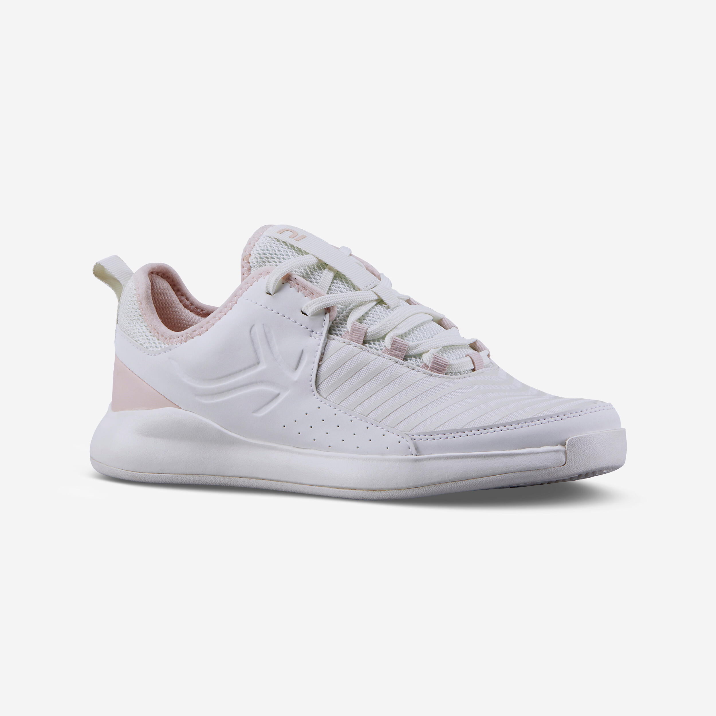 chaussures de tennis femme artengo ts 130 off white rose - artengo
