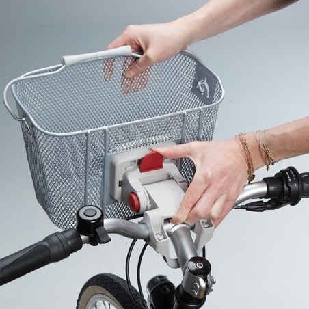 Kids' Metal Bike Basket - Grey