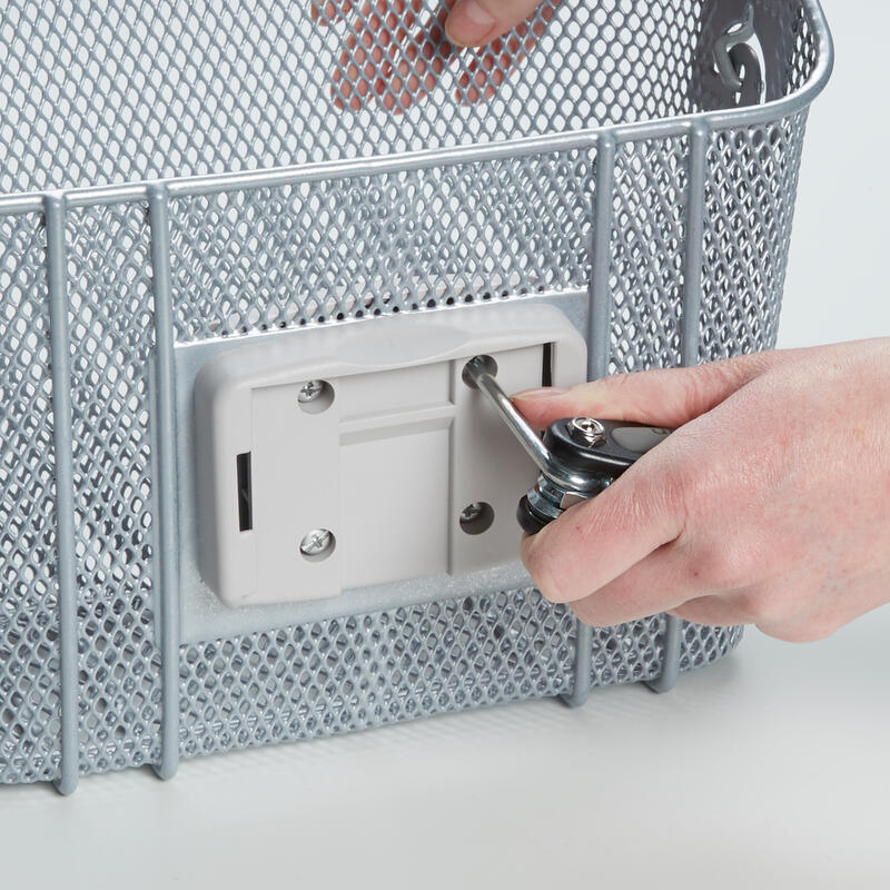 Kids' Metal Bike Basket Black BTWIN Decathlon