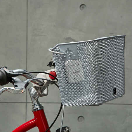 Kids' Metal Bike Basket - Grey