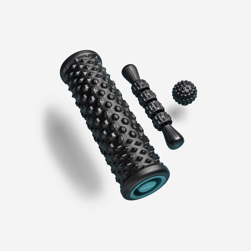 Massage Kit: Massage roller, ball and stick