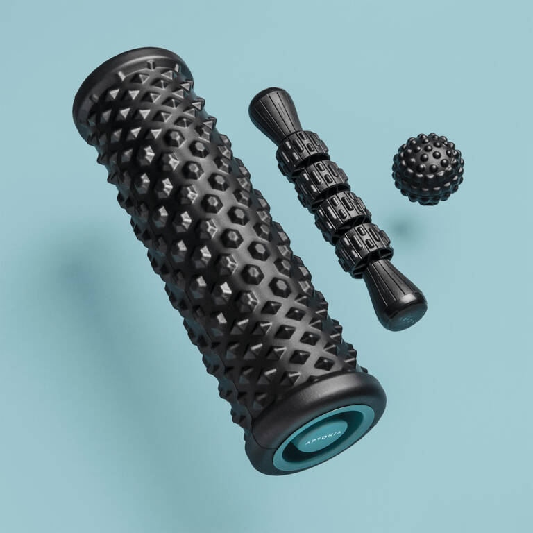 Massage Kit: massage roller/foam roller, ball, massage stick