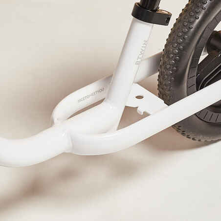Παιδικό ποδήλατο ισορροπίας 10" Runride 100 - Λευκό/Μαύρο
