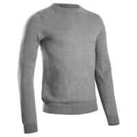 Men's golf crew neck pullover MW500 grey