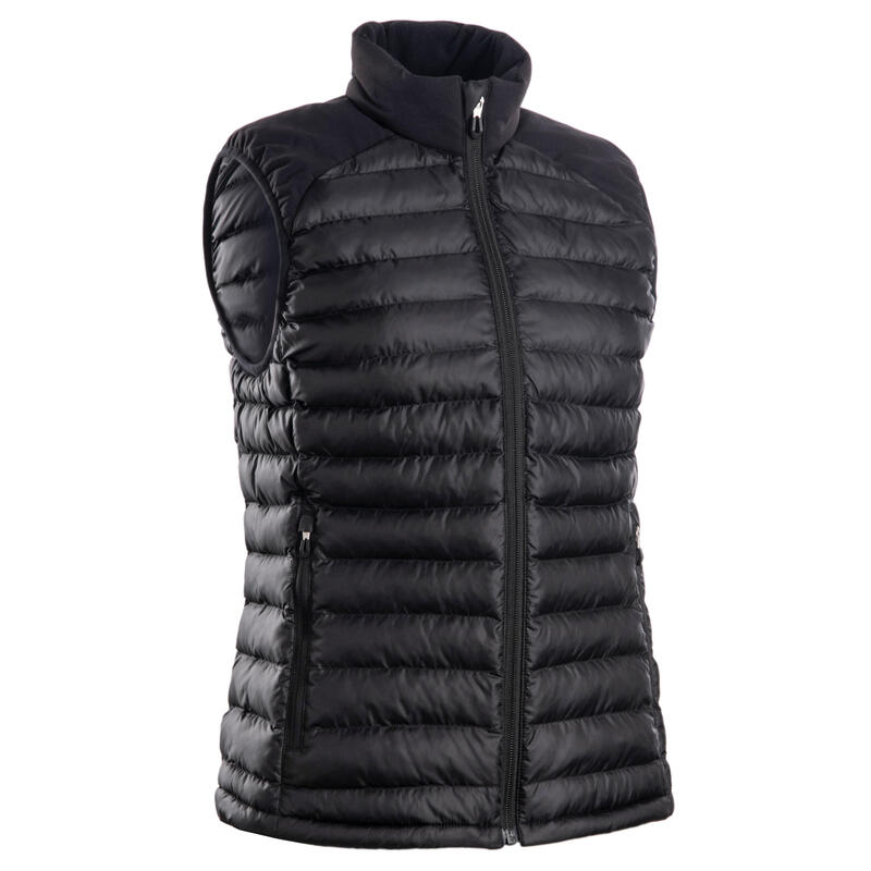 Dámská golfová prošívaná vesta do chladného počasí CW500 černá