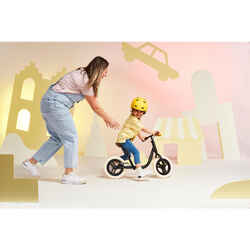 Kids' 10" Balance Bike Runride 500 - Black/Beige