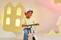 Ružičasto-bež dečji bicikl bez pedala RUNRIDE 500 (10 inča)