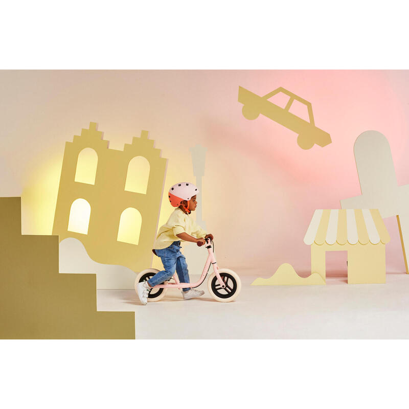 Draisienne enfant 10 pouces runride 500 rose/beige