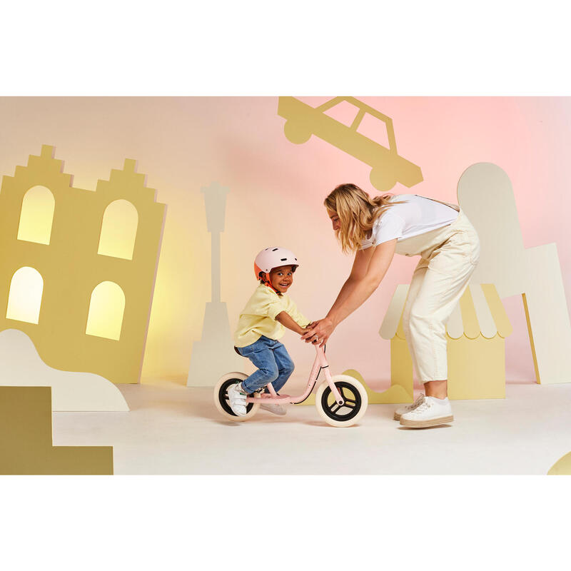 Draisienne enfant 10 pouces runride 500 rose/beige