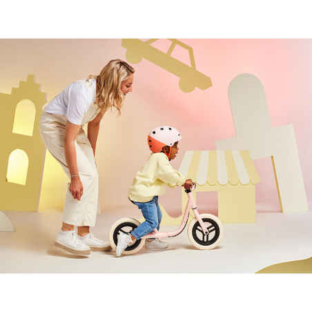 Kids' 10" Balance Bike Runride 500 - Pink/Beige