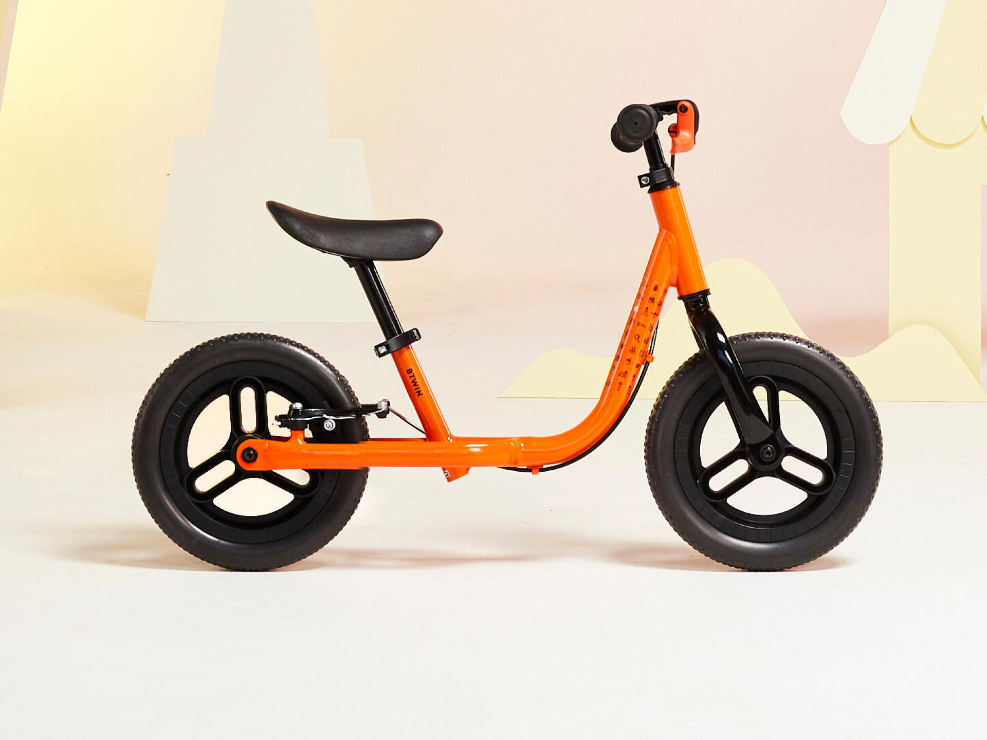 decathlon balance bike orange