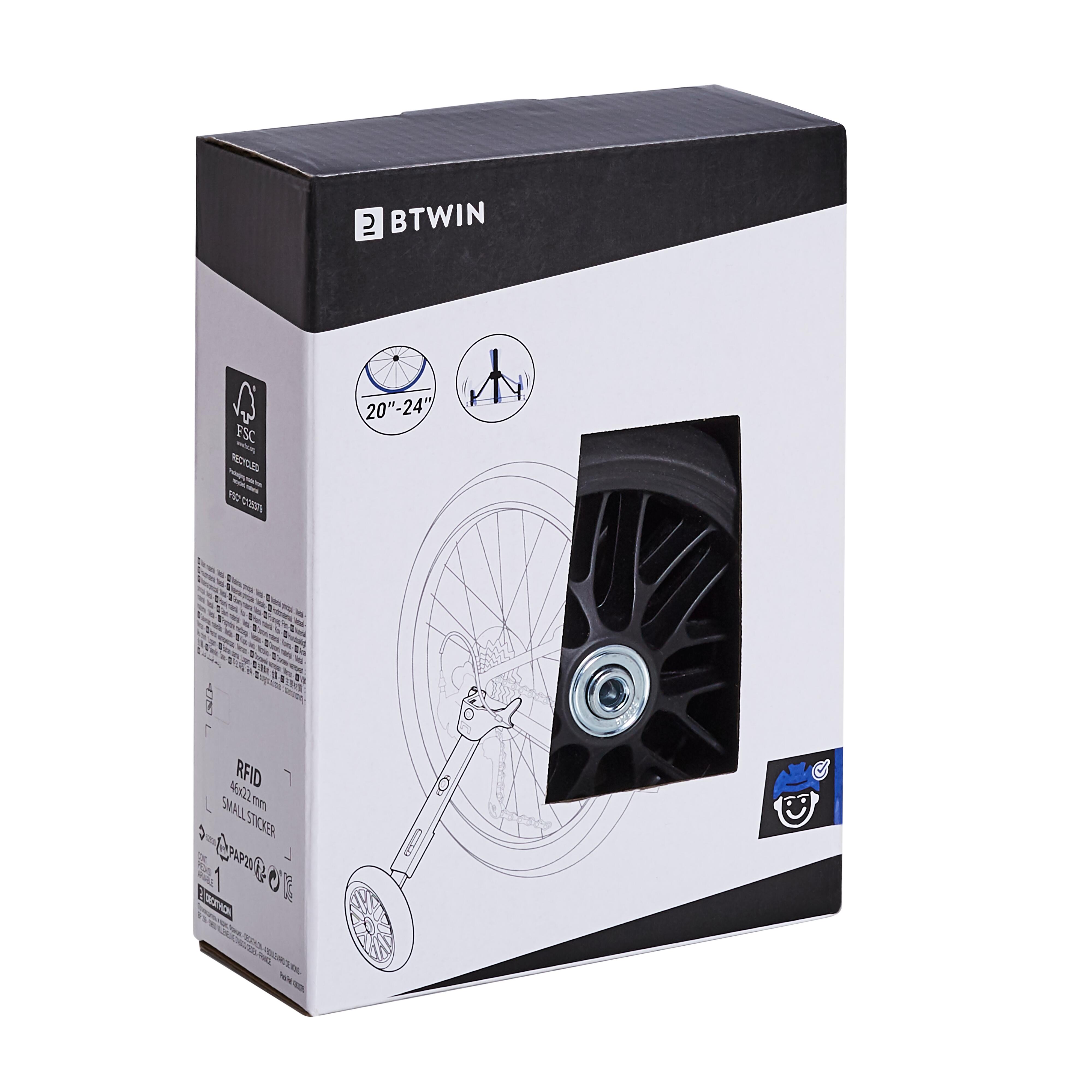 Roues de vélo stabilisatrices enfant 20 et 24 po - BTWIN