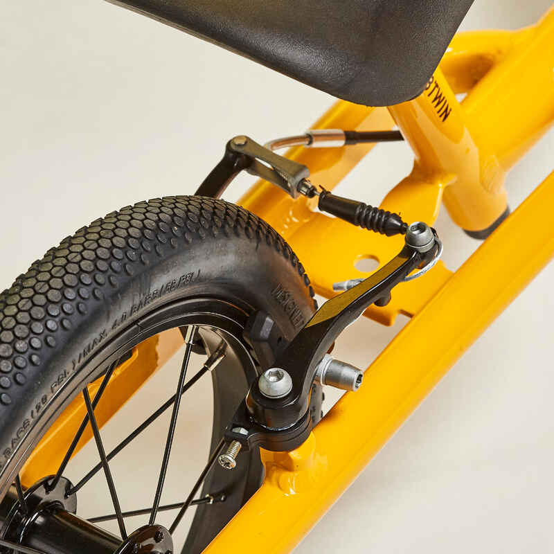 Bicicleta de aluminio sin pedales de 12 pulgadas amarilla para niños Runride 900