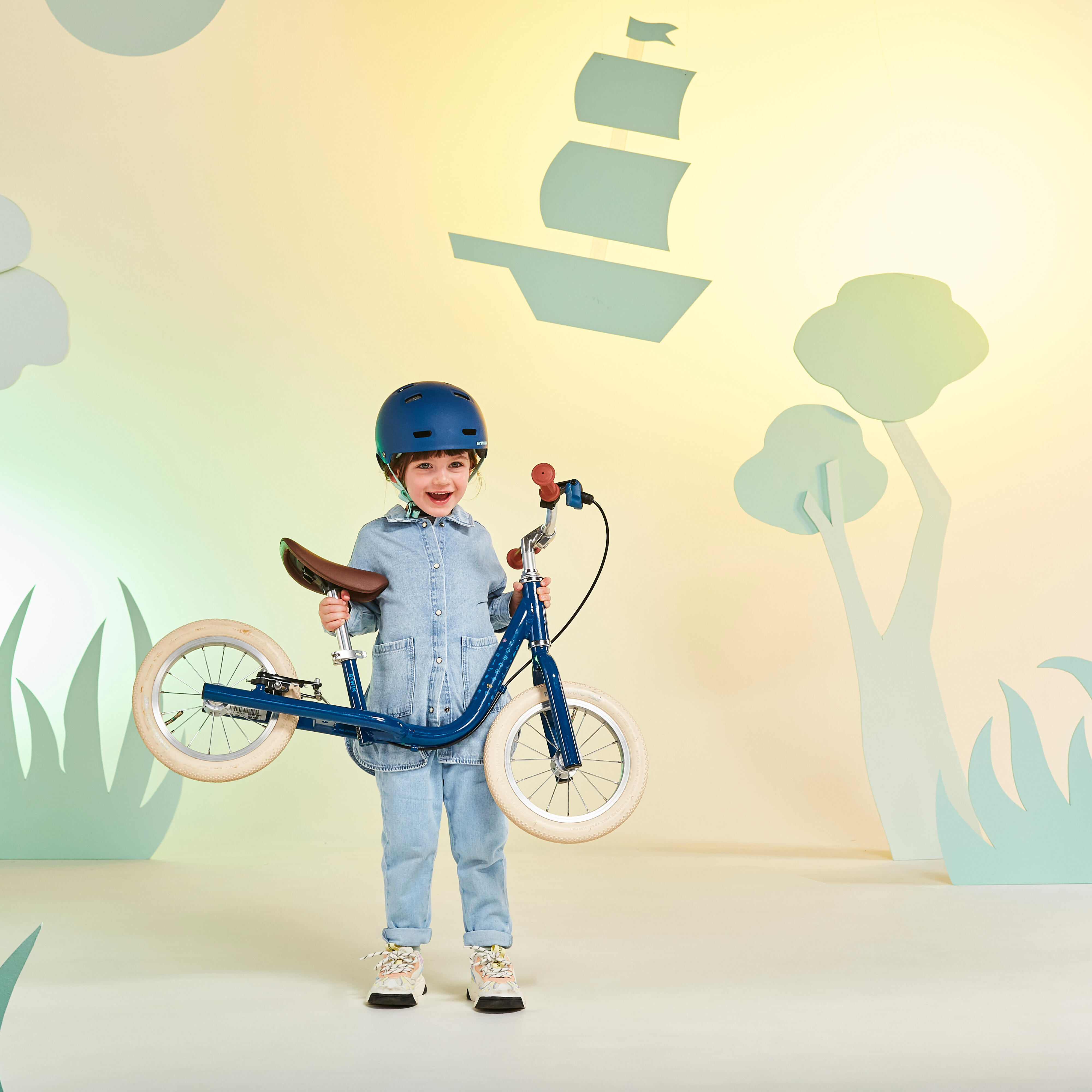 Decathlon Kids 12 inch Balance Bike Runride 900 Blue