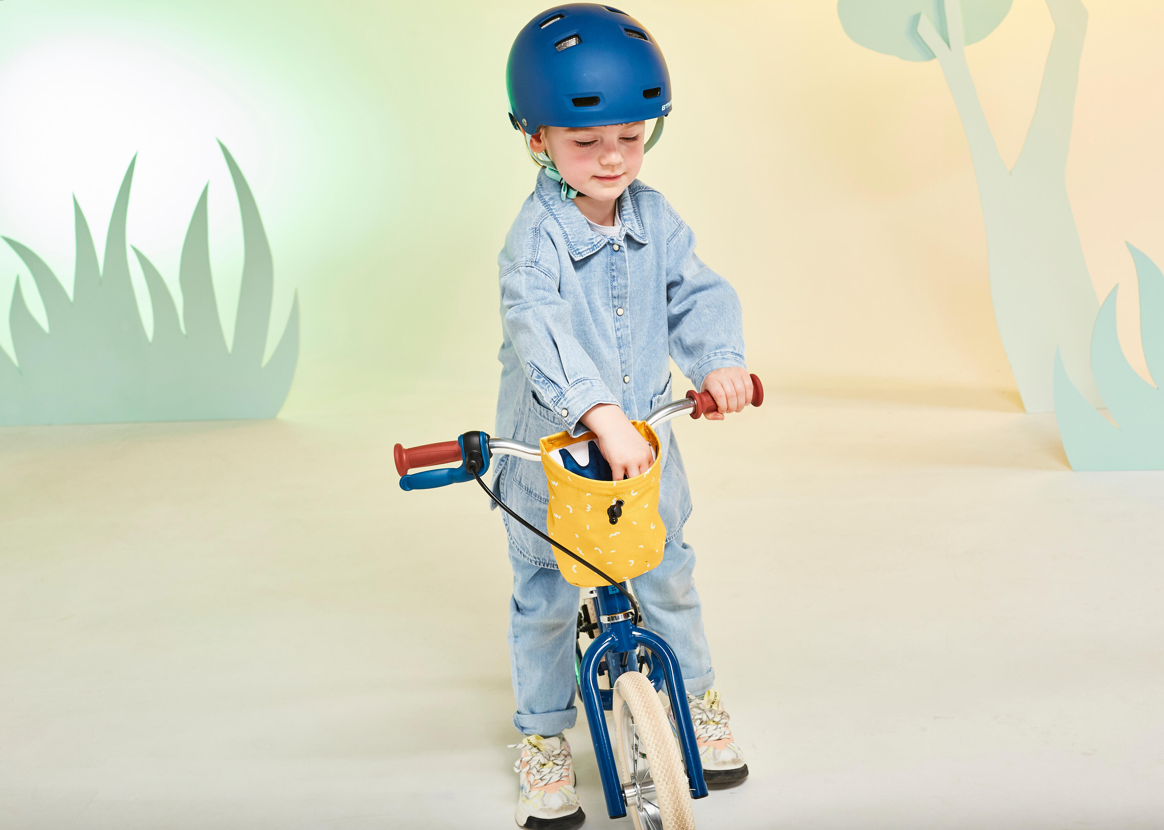 Sacoche de guidon de vélo enfant – jaune - BTWIN