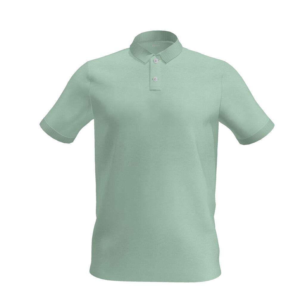 Men’s golf cotton and polyester short-sleeved polo shirt - MW500 pale green