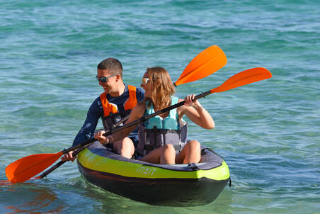 2-Seat Inflatable Kayak - KTI 100 Green/Black