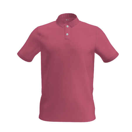 Men’s golf cotton short-sleeved polo shirt - MW500 Pink