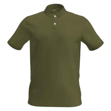 Men’s golf cotton short-sleeved polo shirt - MW500 Khaki