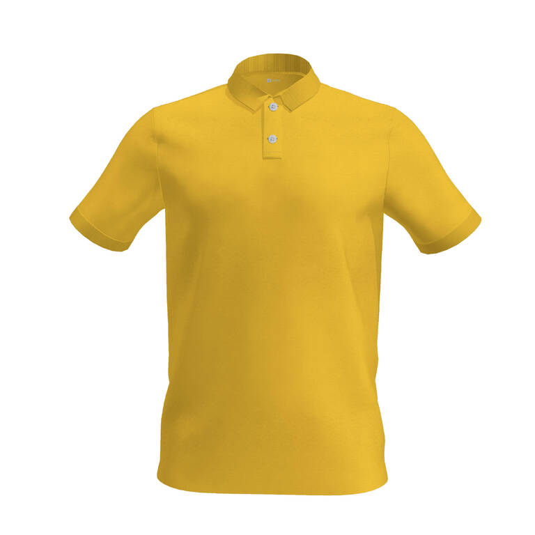 Men's golf cotton short-sleeved polo shirt - MW500 Yellow