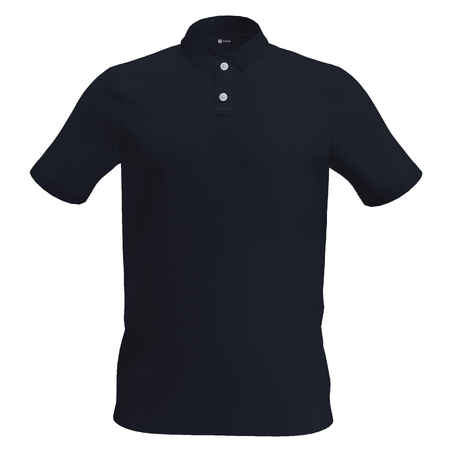 Men's golf cotton short-sleeved polo shirt - MW500 Navy blue