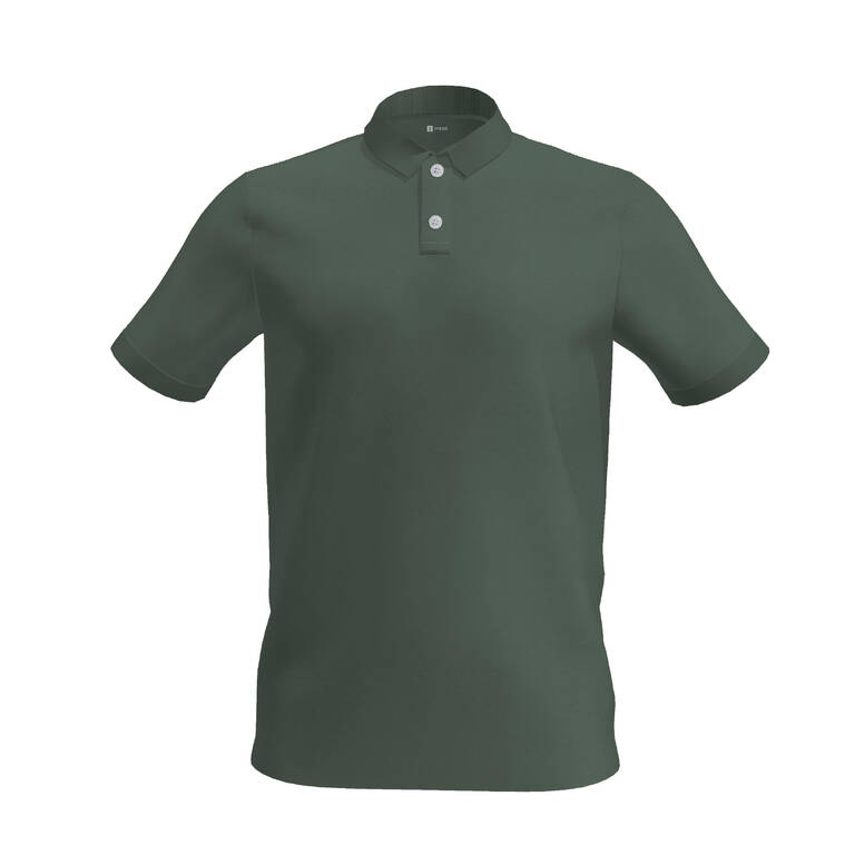 Men's golf cotton short-sleeved polo shirt - MW500 Green