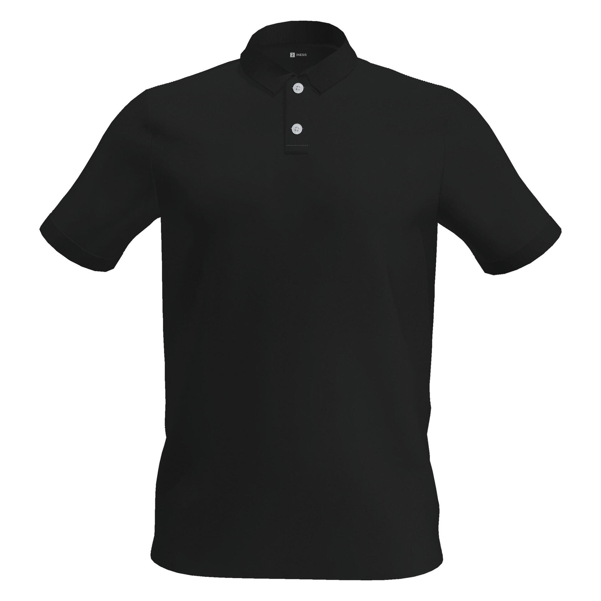 Men's golf cotton and polyester short-sleeved polo shirt MW500 black