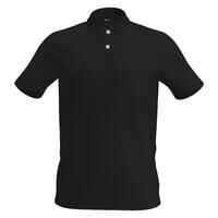 Men's golf cotton short-sleeved polo shirt - MW500 Black