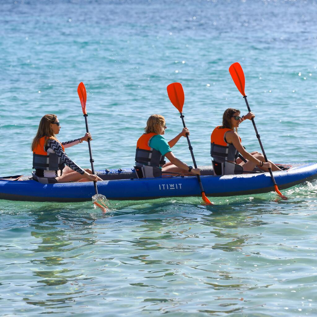 CANOA KAYAK INFLABLE X100+ FONDO ALTA PRESIÓN 4 PERSONAS