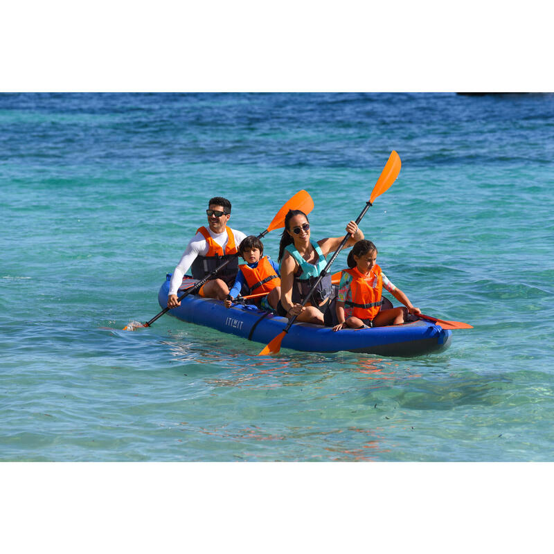 Canoa Kayak insuflável 4 lugares de passeio Fundo Alta Pressão - X100+