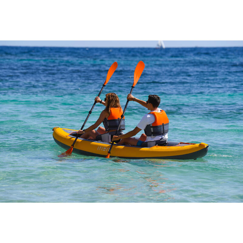 GILET AIDE A LA FLOTTABILITE 50N+ orange kayak stand up paddle dériveur