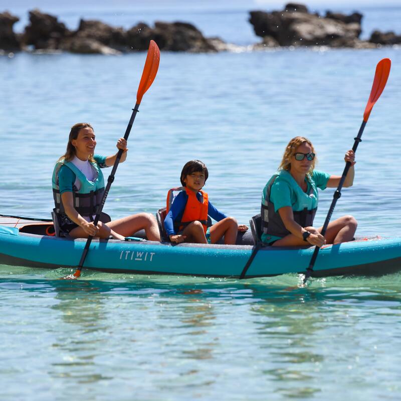 kayak familia pagaia colete insufláve
