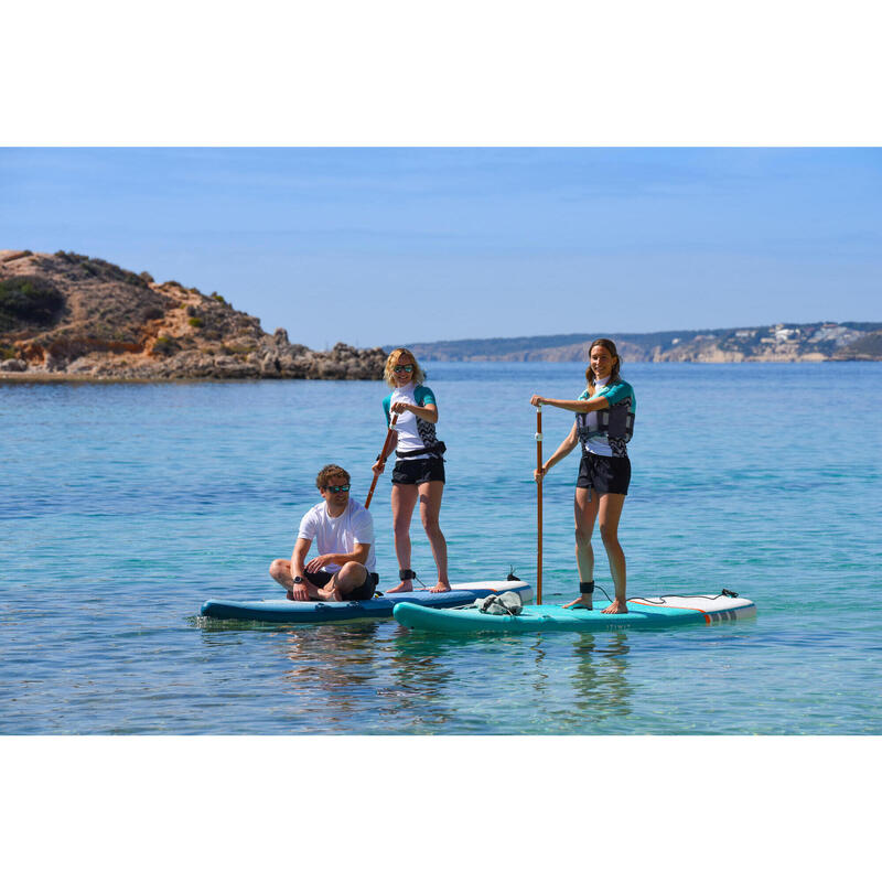 BEGINNER INFLATABLE TOURING STAND-UP PADDLE BOARD - BLUE - 11 FEET (LARGE)