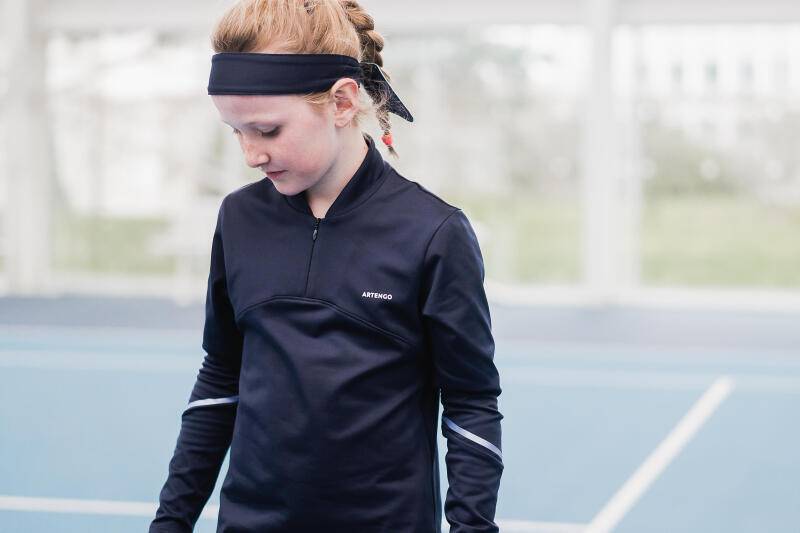Koszulka do tenisa z długim rękawem dla dziewczynek Artengo TTS TH 500