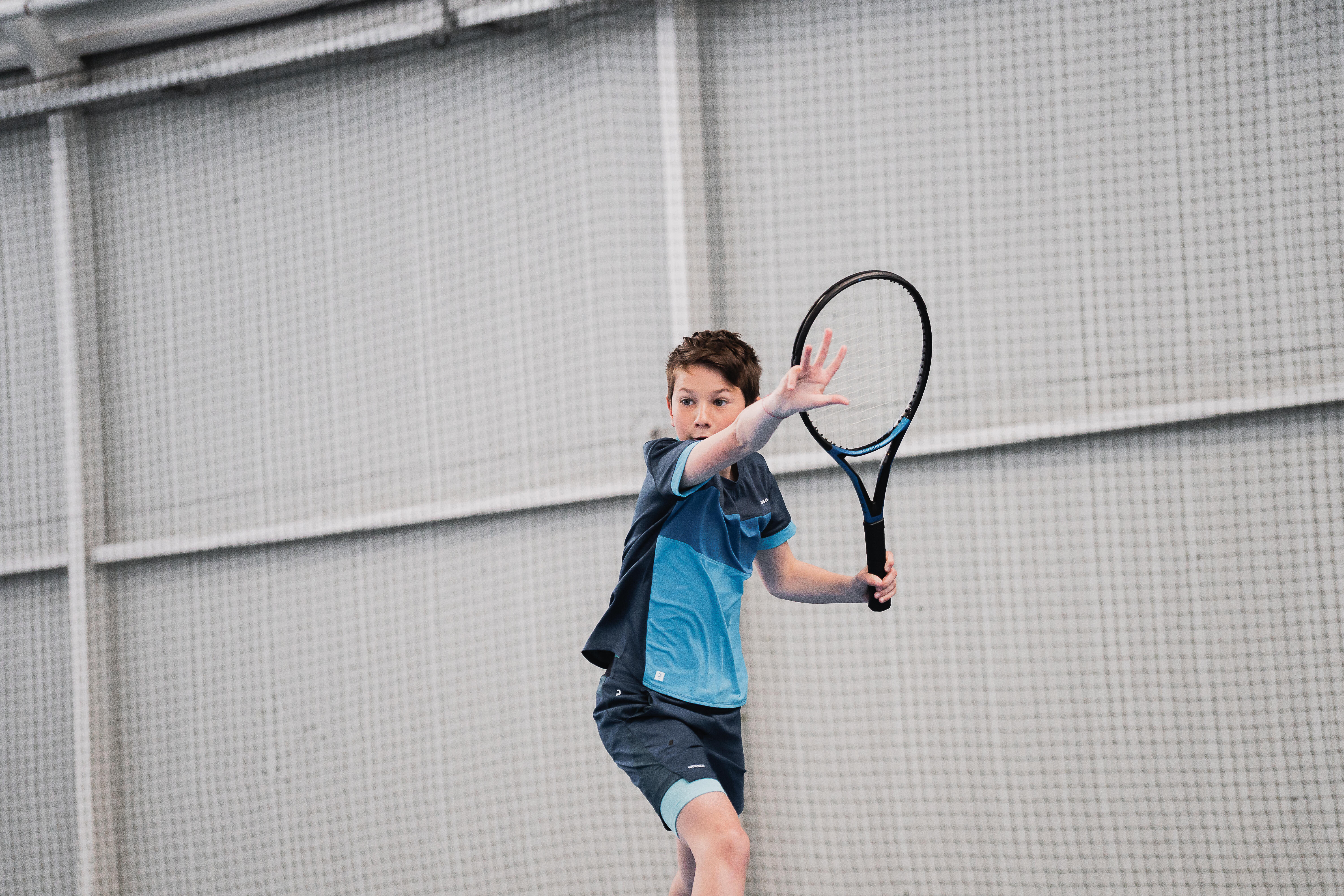 Boys' Tennis T-Shirt - Dry 500 Blue - ARTENGO