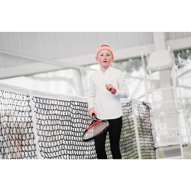 Çocuk Uzun Kollu Tenis Tişörtü - Kırık Beyaz - TH 500