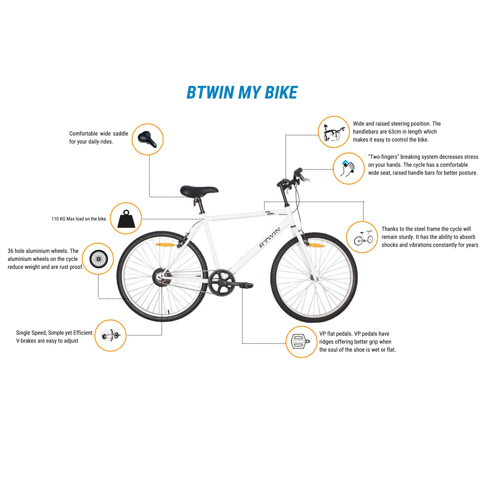 Adult Leisure Cycle My Bike - White 