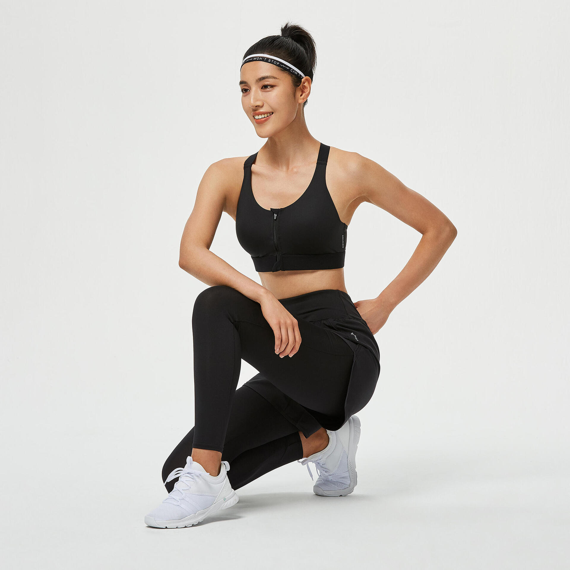 Fitness 2-in-1 Leggings / Shorts - Black