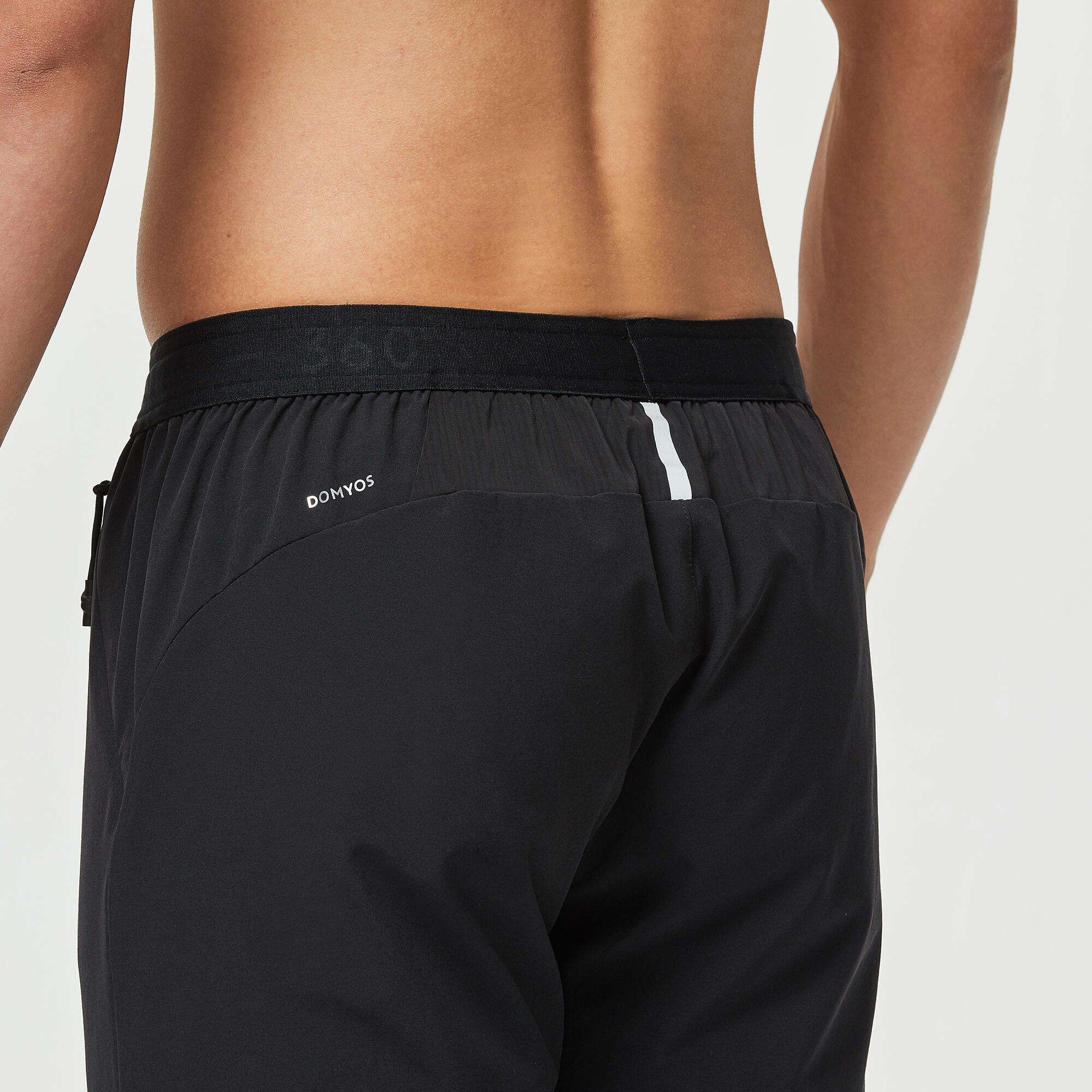 Men Gym Trackpant Joggers, Quick Dry, Stretchable, Zip Ankle Detailing - Black