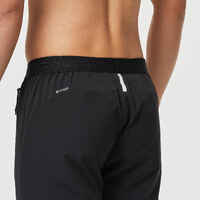 Men's Breathable Slim-Fit Performance Fitness Bottoms - Solid Black