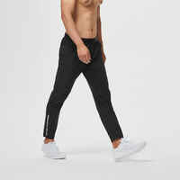 Men's Breathable Slim-Fit Performance Fitness Bottoms - Solid Black