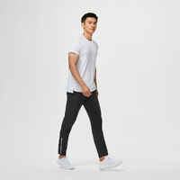 Men's Breathable Slim-Fit Performance Fitness Bottoms - Solid Black