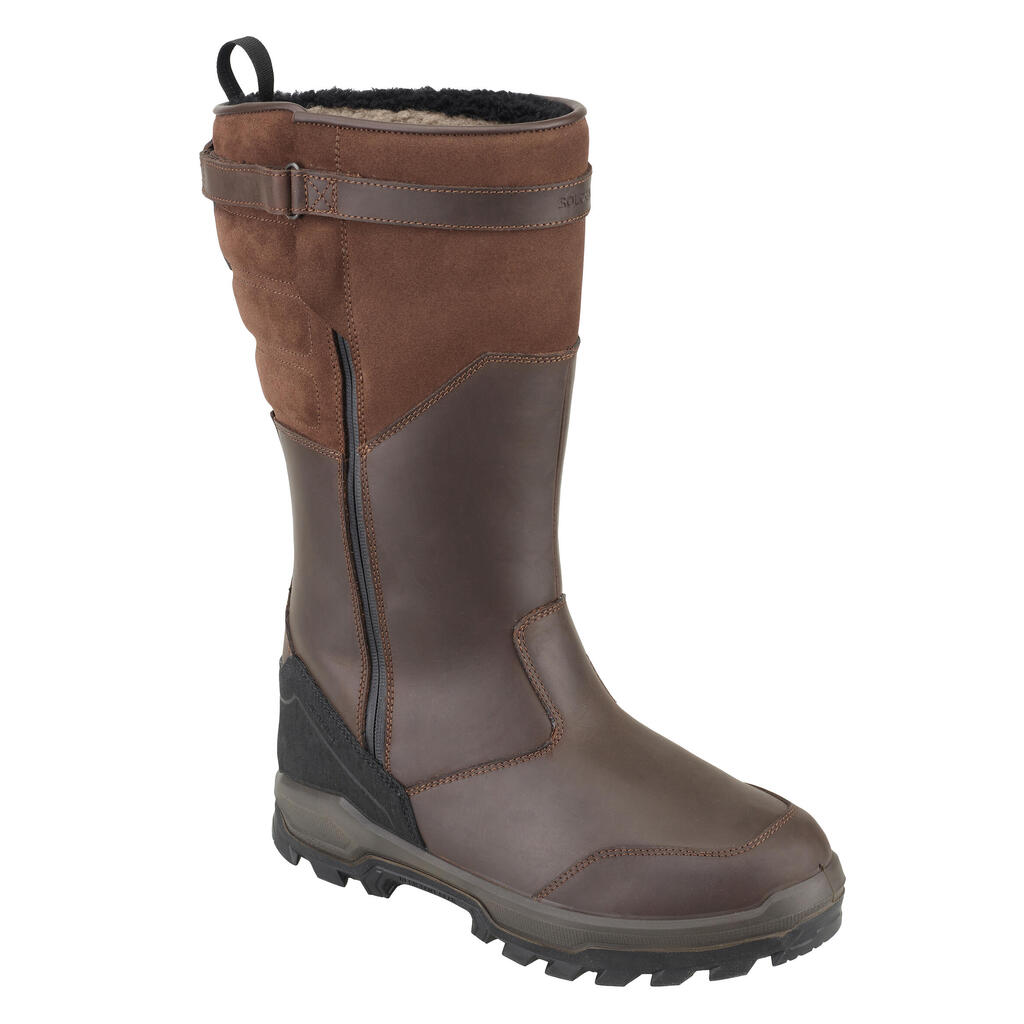 Hunting boots warm waterproof leather 900.