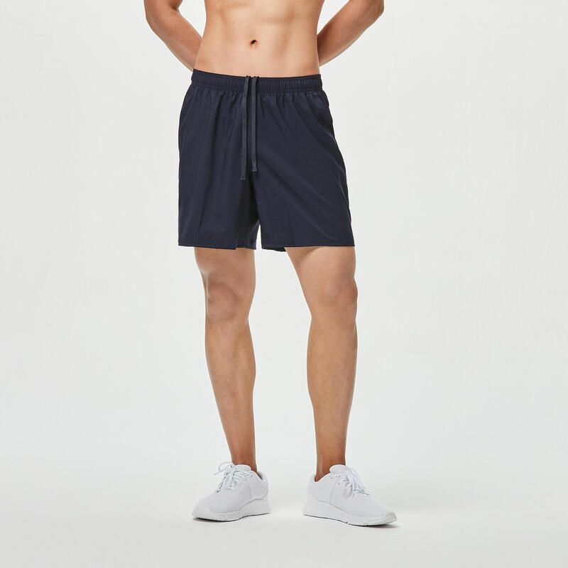 Férfi rövidnadrág fitneszhez, légáteresztő, fekete