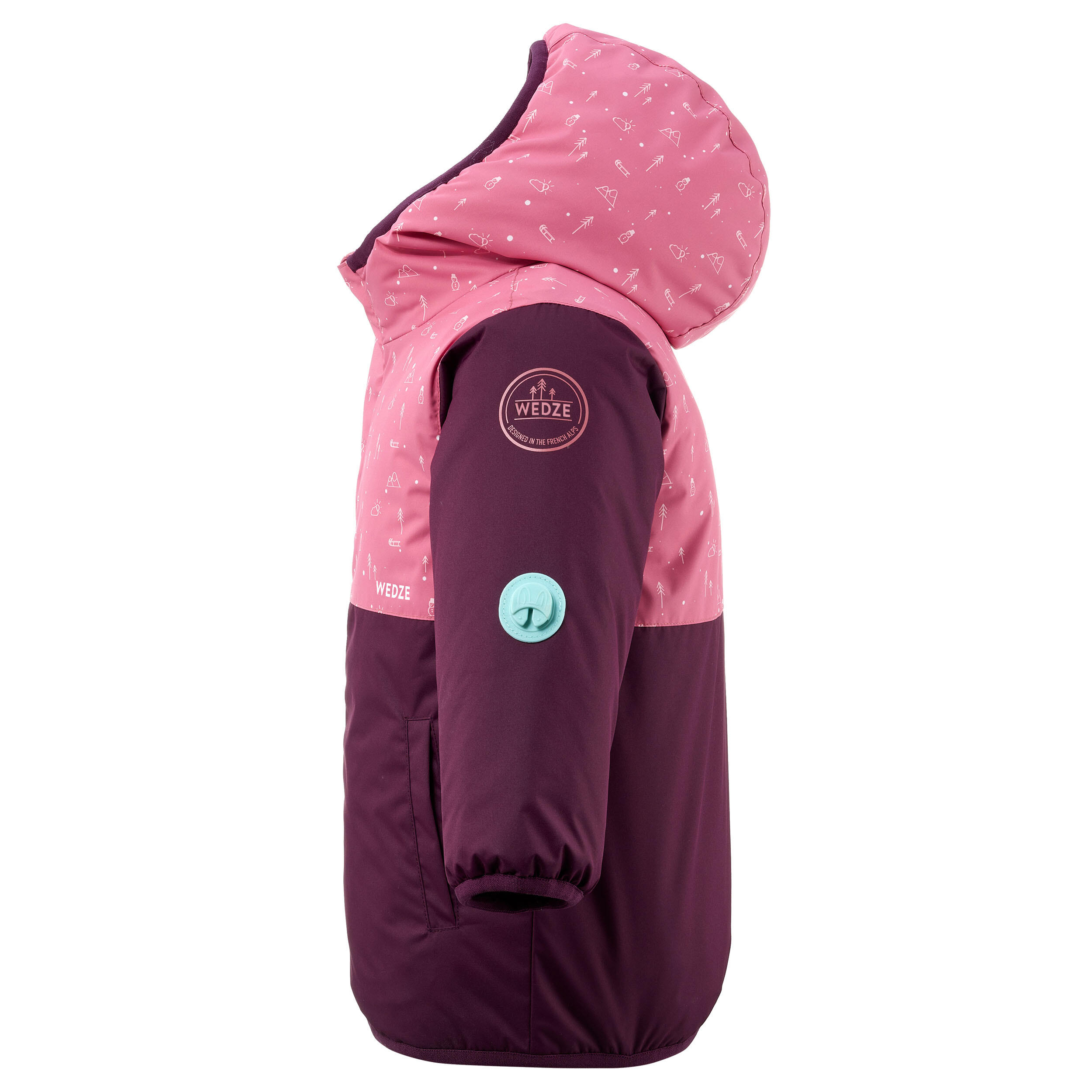 Kids' Waterproof Winter Jacket - Warm 500 Purple - WEDZE