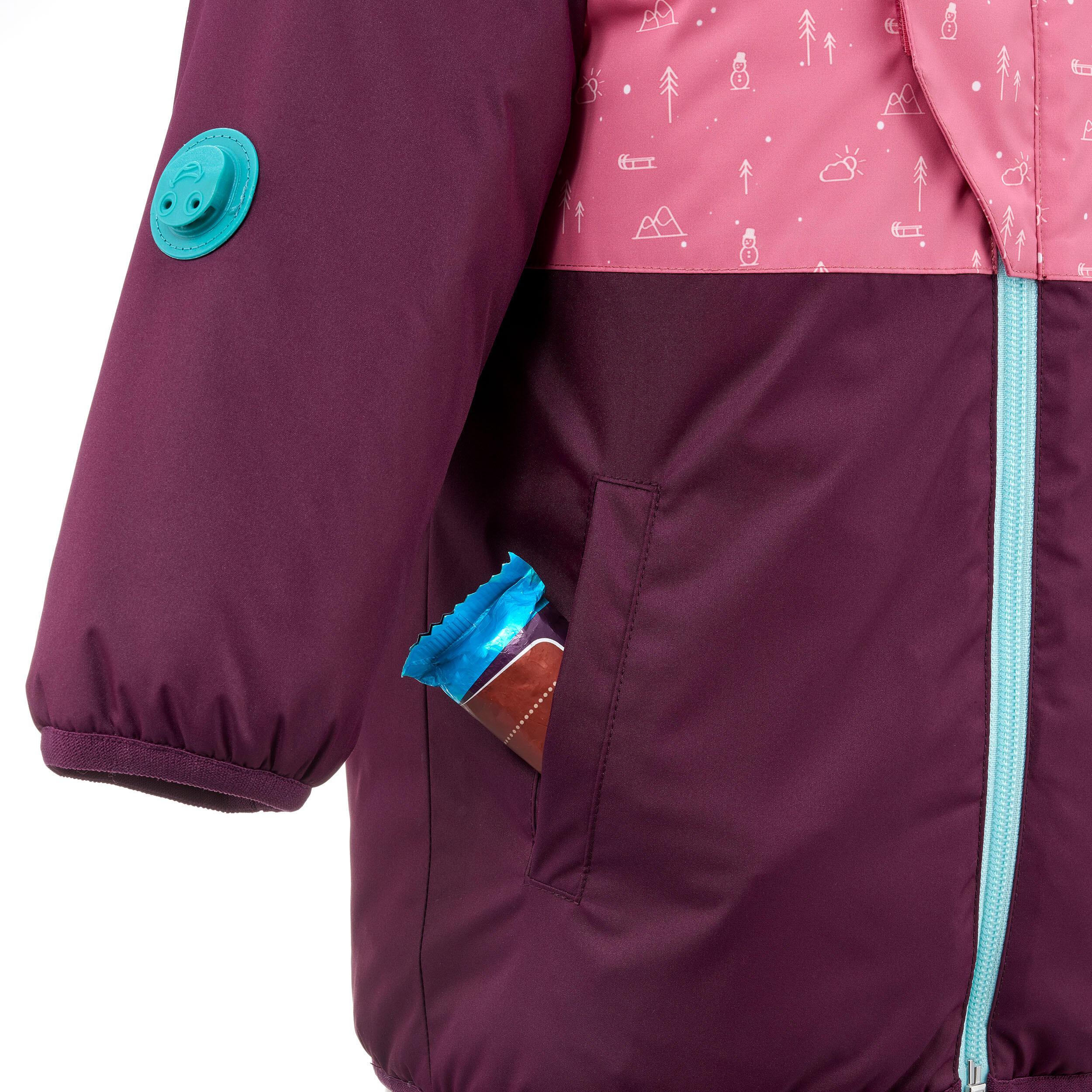 Kids' Waterproof Winter Jacket - Warm 500 Purple - WEDZE